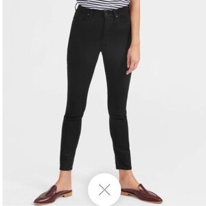 Everlane high rise skinny ankle jean black 28